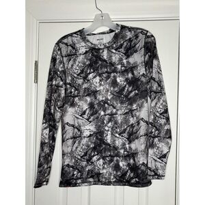 Pajar Mens Fleece Lined Long Sleeve Shirt Black White Camouflage‎ Small